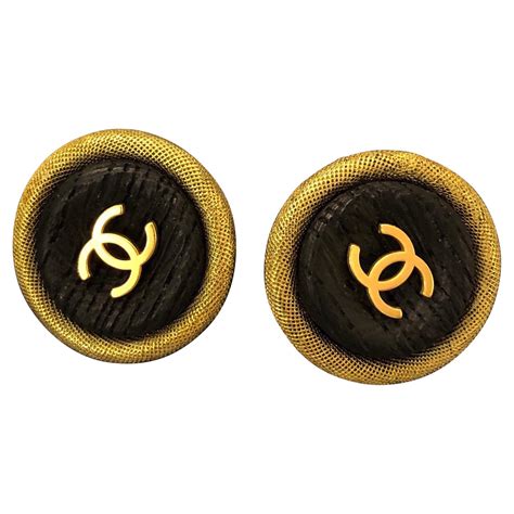 vintage chanel black velvet round stone clip earrings|Chanel Clip.